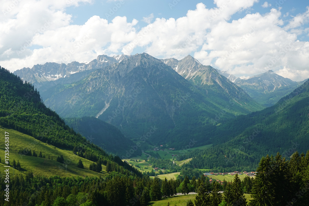 Obraz premium The Hintersteiner valley, Bad Hindelang, Germany 
