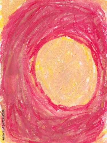 Wallpaper Mural Oil pastel abstract background in red and yellow, hand painted texture Torontodigital.ca