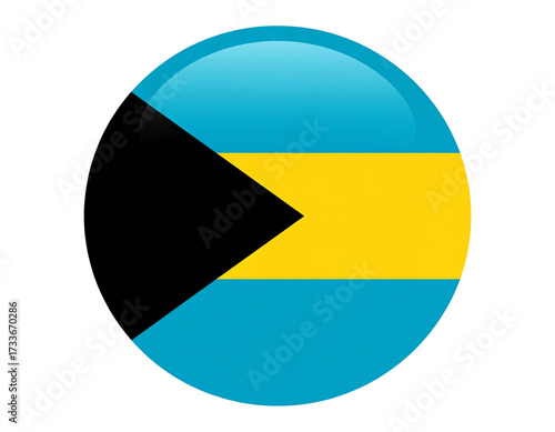 Free Download Flat Minimal Bahamas Flag Vector Icon with Clean Colors, Isolated on Transparent Background PNG - GFXLoad