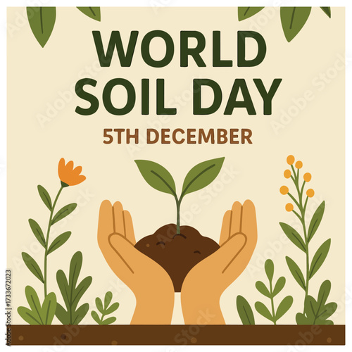 World Soil Day Flyer Design with Sustainable Agriculture Awareness Theme