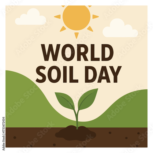 World Soil Day Flyer Design with Sustainable Agriculture Awareness Theme