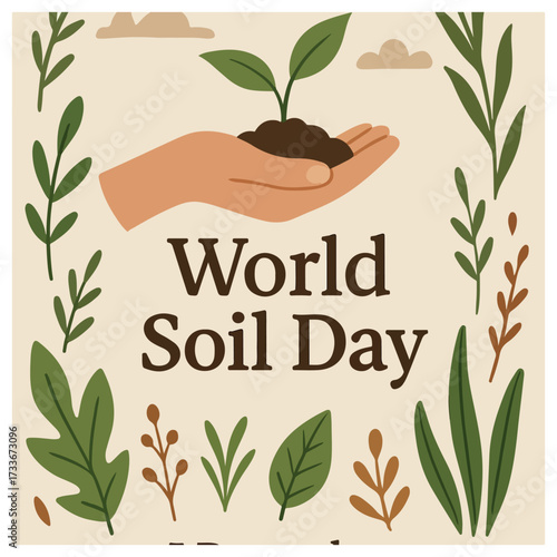 World Soil Day Flyer Design with Sustainable Agriculture Awareness Theme