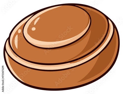 Delicious brown caramel hard candy sweet treat illustration confectionery dessert graphic