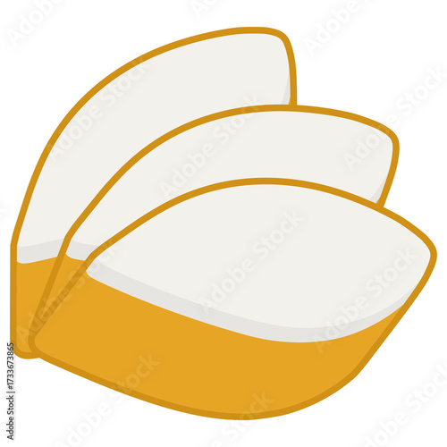 Calisson Monaco traditional candy flat color vector illustration template design