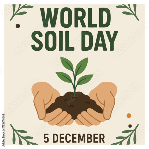 World Soil Day Flyer Design with Sustainable Agriculture Awareness Theme