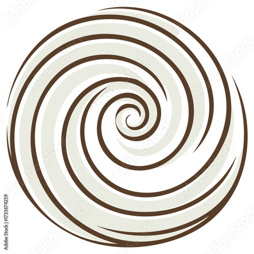 Creamy whipped cream or frosting swirl dessert topping isolated vector illustration