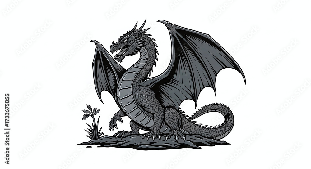 Fototapeta premium Dragon illustration.