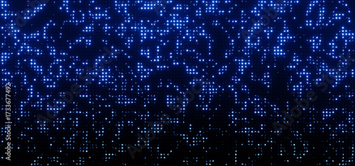 Bright Blue Christmas Lights Background for Festive Atmosphere Design