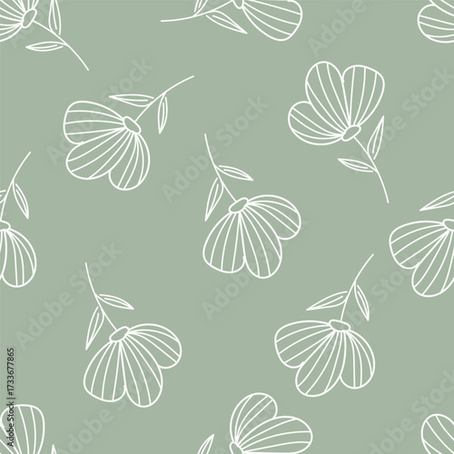 Colorful hibiscus flower with tropical leaf seamless pattern design for summer holidays background
