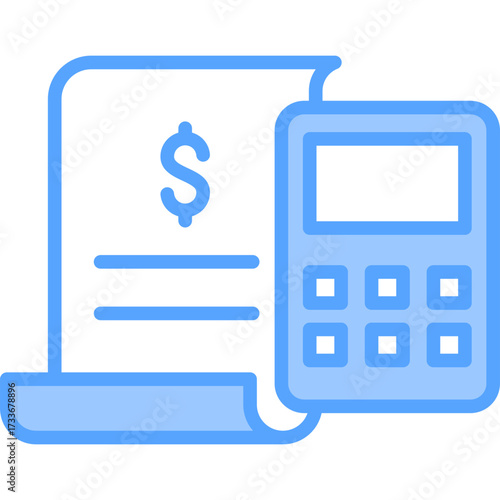 Tax blue icon