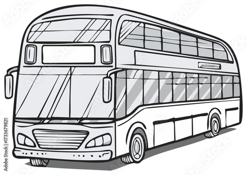 Double decker bus illustration