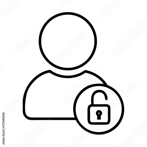 User account user lock icon transparent background