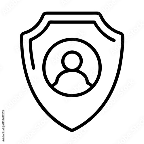 User account user shield icon transparent background