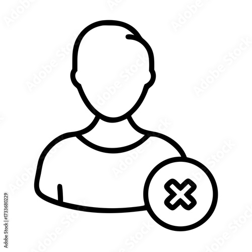 User account user with cross icon transparent background