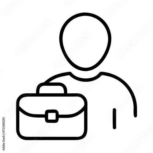 User account user with briefcase icon transparent background