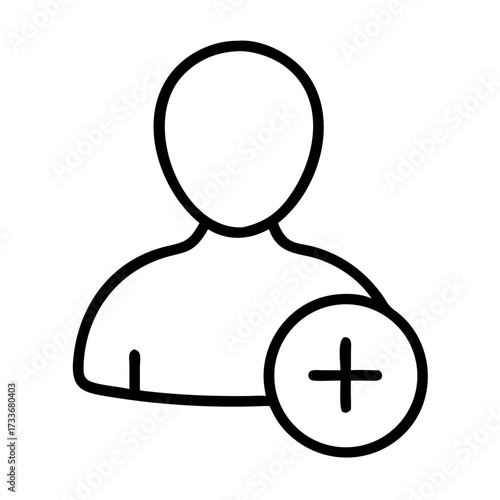 User account user with plus icon transparent background