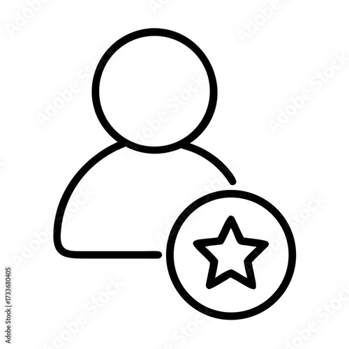 User account user with star icon transparent background