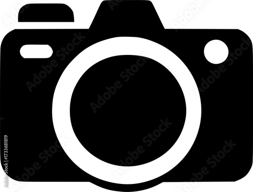 Black single rotate camera mode line icon sign, symbol, vector, art