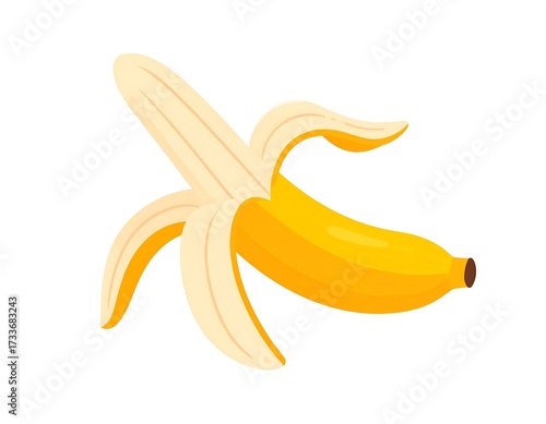 Peeled banana illustration