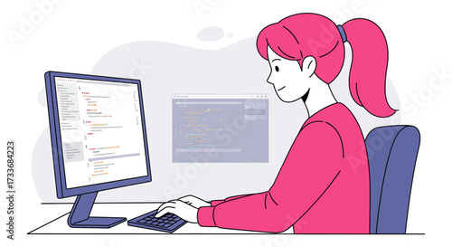 Software Engineer Mascot Vector Icon