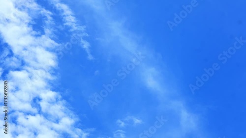 Dramatic Cloud Timelapse in Blue Sky