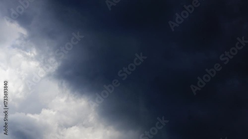 Dramatic Cloud Timelapse in Blue Sky