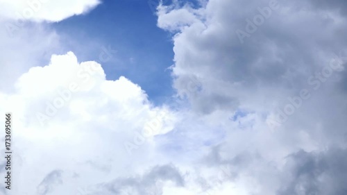 Dramatic Cloud Timelapse in Blue Sky