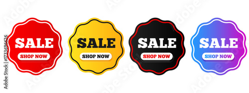 Vector labels for discounts and sales. Labels, stickers with text, and sale tags. Promo tag concept. Element for your design.