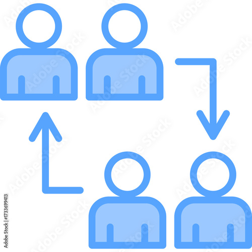 Comparison Group blue icon