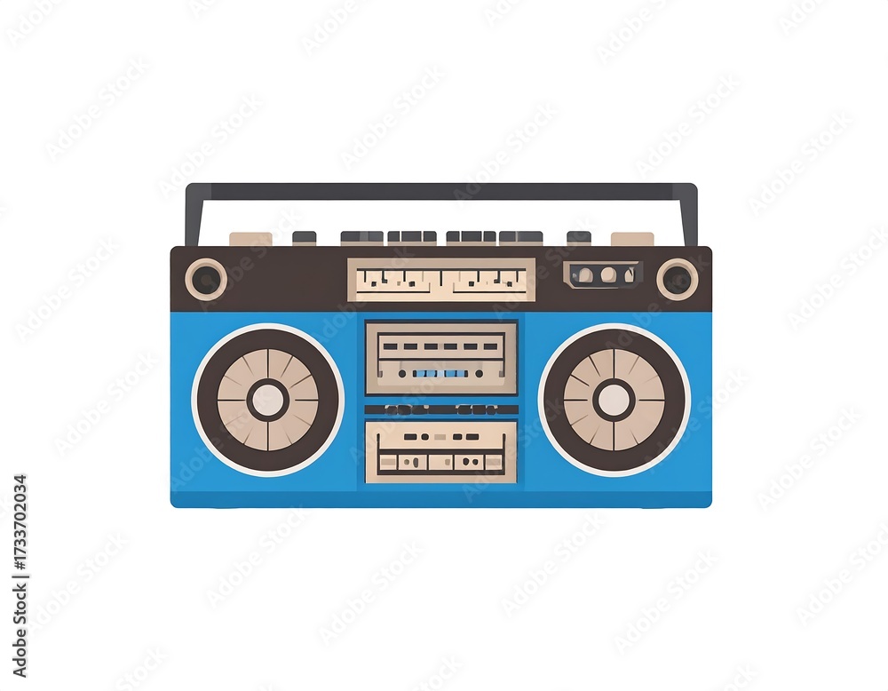 Fototapeta premium Retro boombox illustration