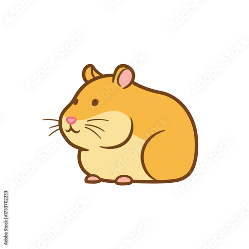 Cute hamster illustration with adorable features and fluffy fur.