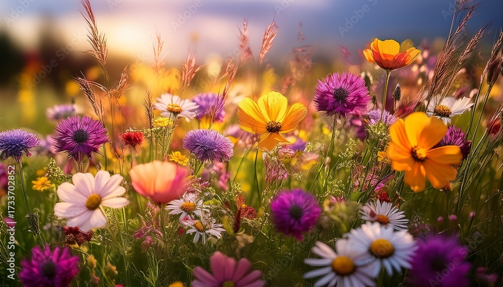 Fototapeta premium Colorful Wildflowers