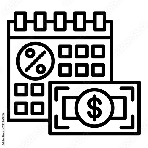 Payment Schedule  Icon Set Multiple Style Collection