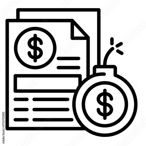 Tax Penalty  Icon Set Multiple Style Collection