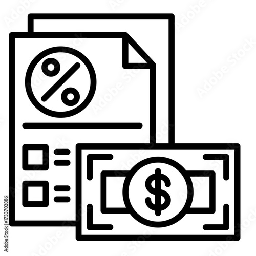 Tax Receipt  Icon Set Multiple Style Collection