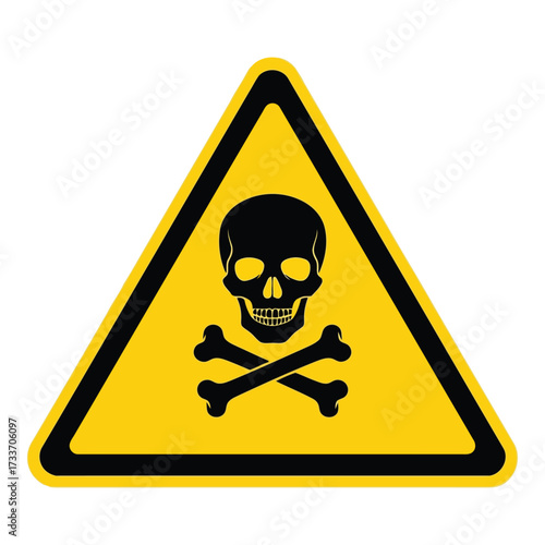 Vector art of toxic hazard warning symbol
