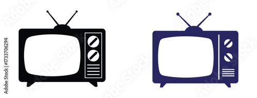 Tv icon set. television icon vector