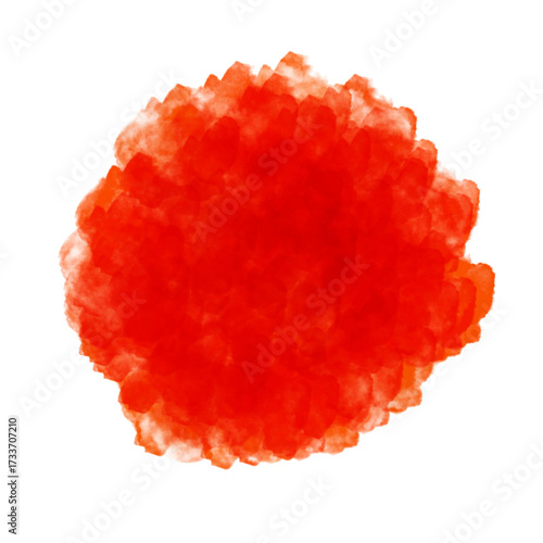 red watercolor splash circle blob stain round artistic paint spot abstract background png texture