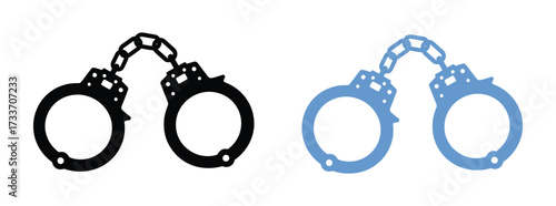 Illustration of handcuffs, , symbolizing law enforcement, crime, and justice, representing the consequences of illegal actions and the importance of upholding the law