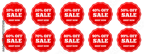 Vector labels for discounts and sales. Labels, stickers with text, and sale tags. Promo tag concept. Element for your design.