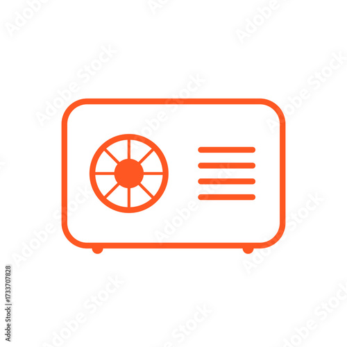 heat pump icon or air conditioner vector symbol. climate device