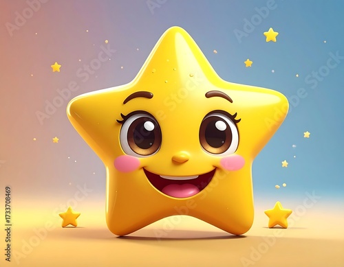 Cheerful star character