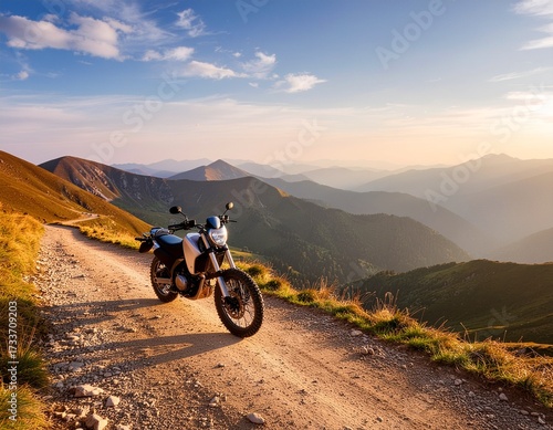 motorbike on a mountain road
