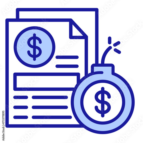 Tax Penalty  Icon Set Multiple Style Collection