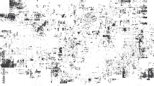 scratch grunge black white distressed texture with abstract dust grain overlay vintage urban design on transparent background vector