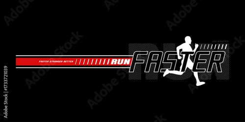 run faster athletics graphic design