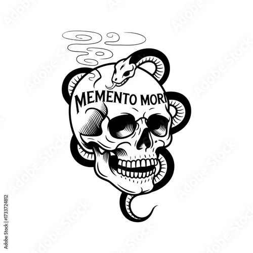 Skull and Vintage Tattoo T-shirt Vector Designs and Edgy, Punk-Inspired Graphics & Retro Tattoo Illustrations for Custom Graphic Tees-16