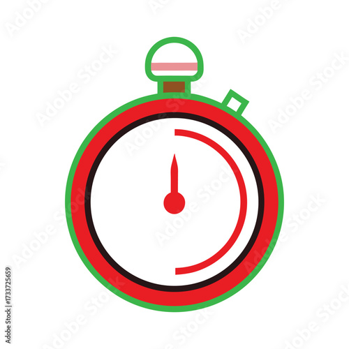 Red green black stopwatch timer clock measurement