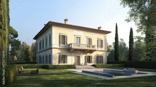 Wallpaper Mural Italian Villa Architectural Rendering: Luxury Estate Design Torontodigital.ca