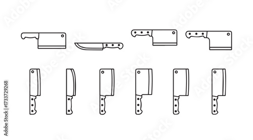 Vector art of cleavers isolated on white